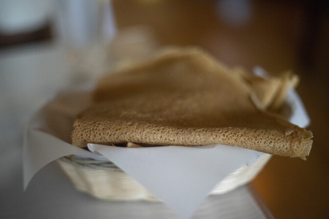 Injera served at a restaurant I Comfort Azubuko