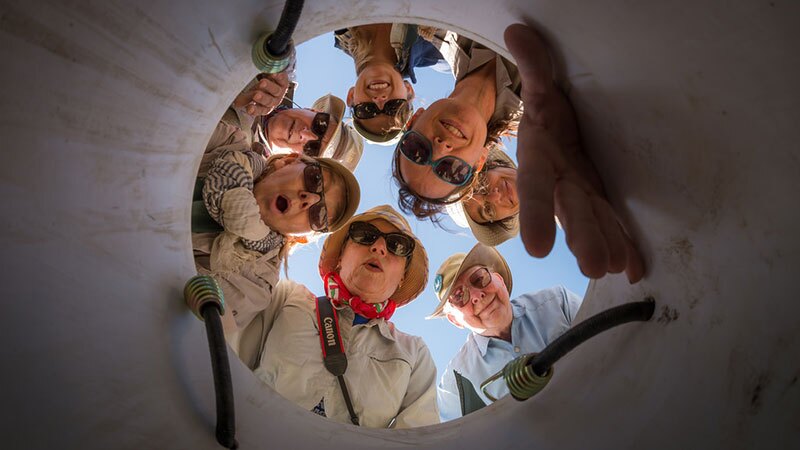 Lizard's eye view of a pit trap
