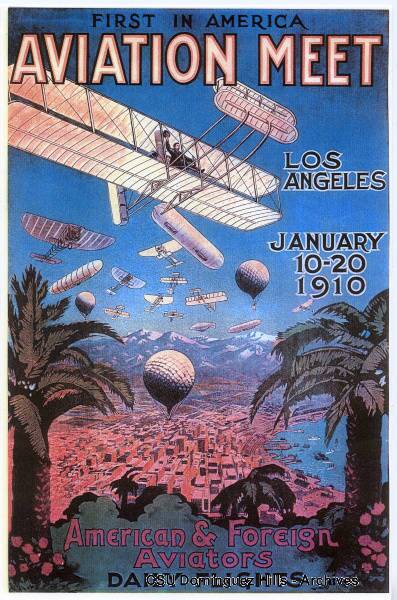 Large color poster of the 1910 Air Meet | Courtesy of CSUDH