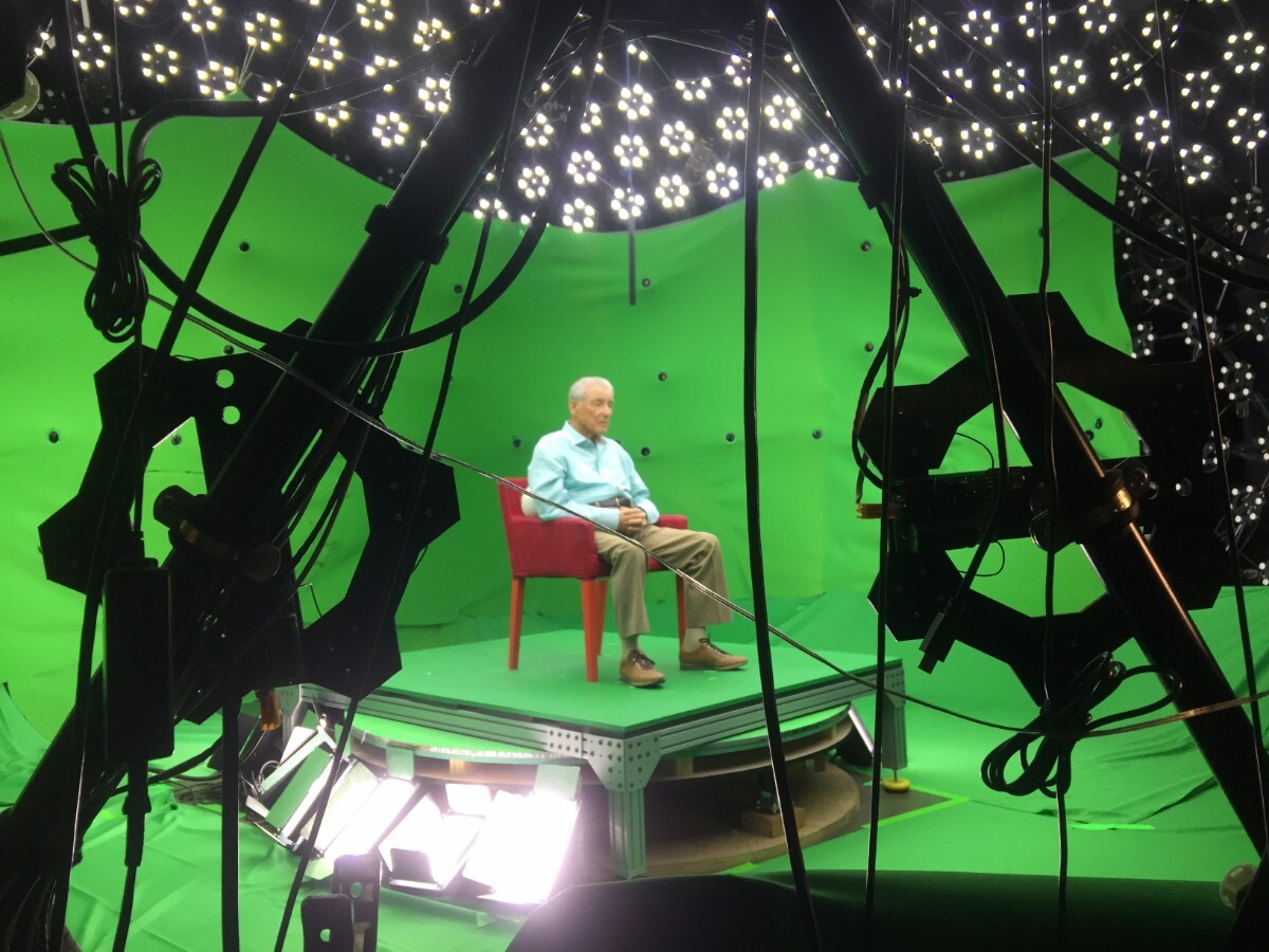 Aaron Elster being filmed | Courtesy of USC Shoah Foundation