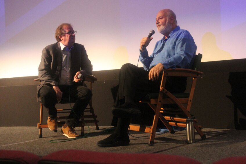Cinema Series host Pete Hammond and Director/Producer Rob Reiner participate in a Q&A after a screening of "Shock and Awe"