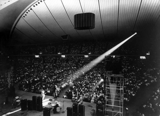 The Doors and Jefferson Airplane were among the first musical acts to play inside the arena. Courtesy of the Anaheim Public Library's Anaheim History Room.