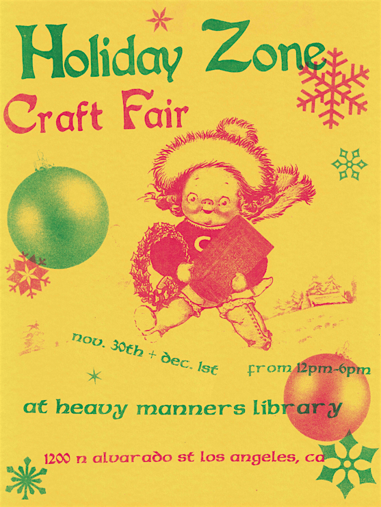Holiday Zone: Arts and Crafts Fair (11/30 + 12/1) poster with details