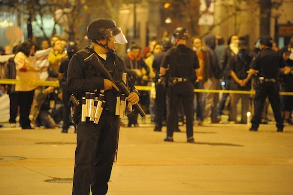 At the Occupy L.A. eviction