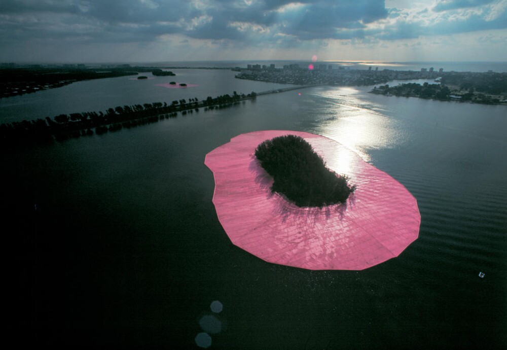 Christo and Jeanne-Claude Surrounded Islands, Biscayne Bay, Greater Miami, Florida, 1980-83