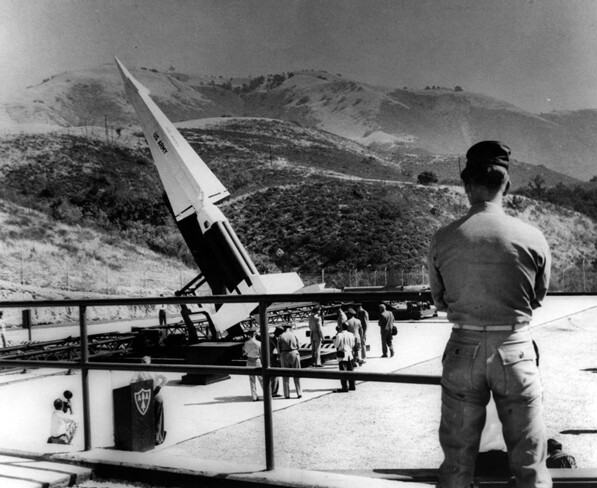 A Nike anti-aircraft missile site in the San Fernando Valley. The last L.A.-area Nike missile site was closed in 1974. Courtesy of the Los Angeles Public Library Photograph Collection.