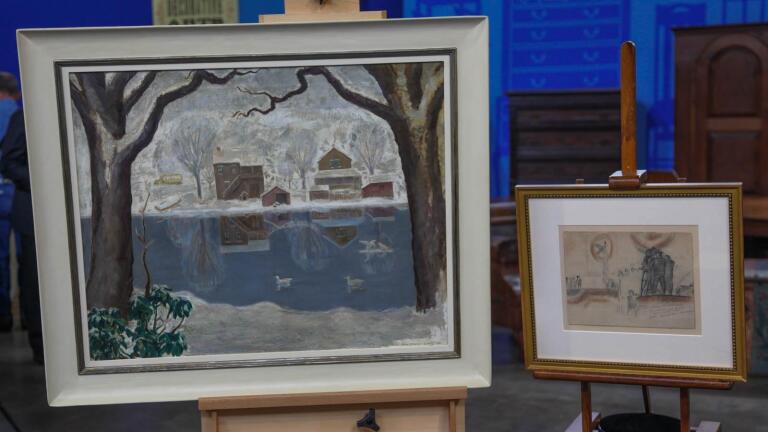 Appraisal: 1930 - 1938 Wood & Curry Oil Paintings with Sketch