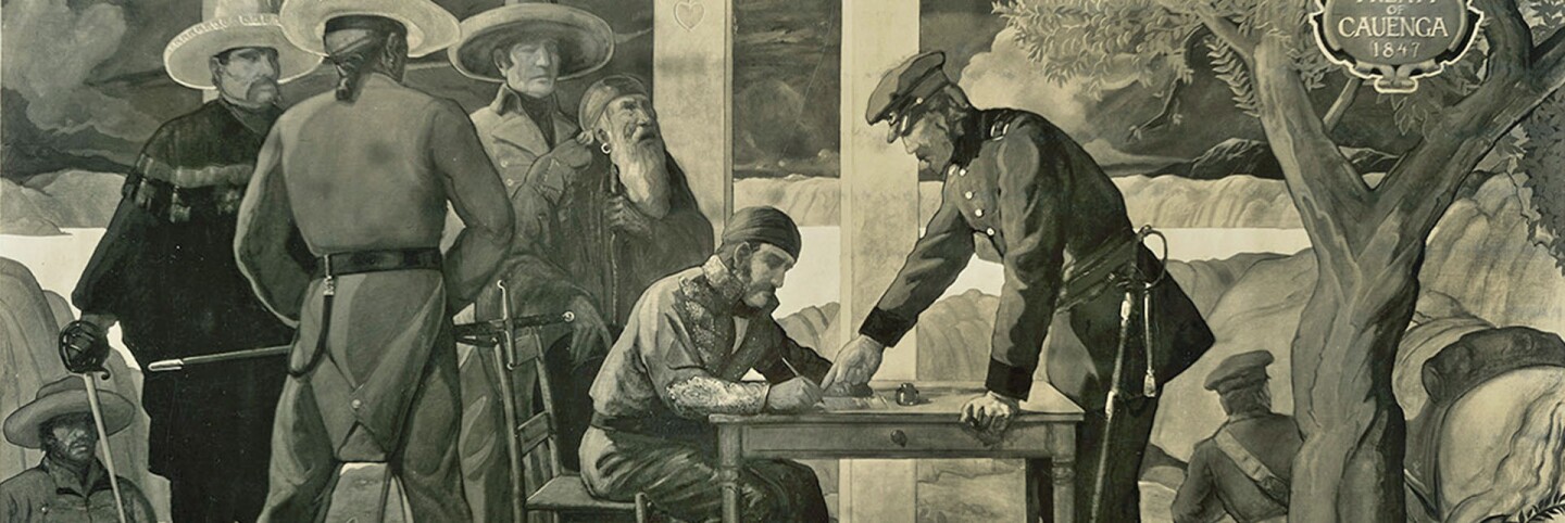 "Treaty of Cahuenga" mural (header)