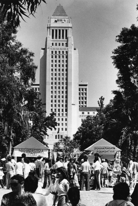 Los Angeles Civic Center Mall was the site for a celebration of India's Independence Day, 1981 | Courtesy of the Los Angeles Public Library