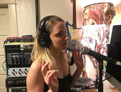 Monika Miklas records a performance for "What Do You Need?" | Capital W