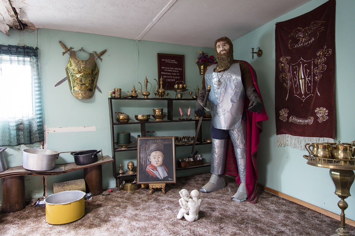 A corner of the Brannigan home in Darwin, California