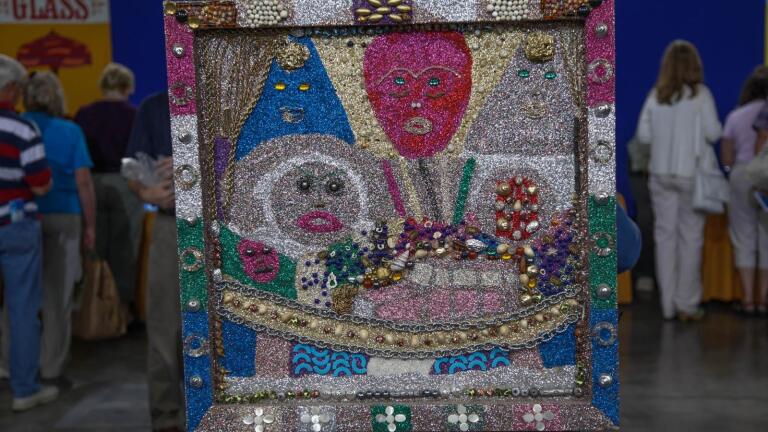 Appraisal: Simon Sparrow Mixed-media Art, ca. 1980
