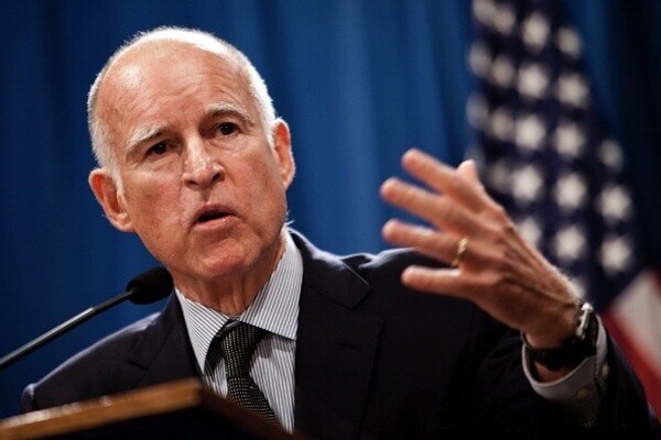 California Governor Jerry Brown in October | Photo by Max Whittaker/Getty Images