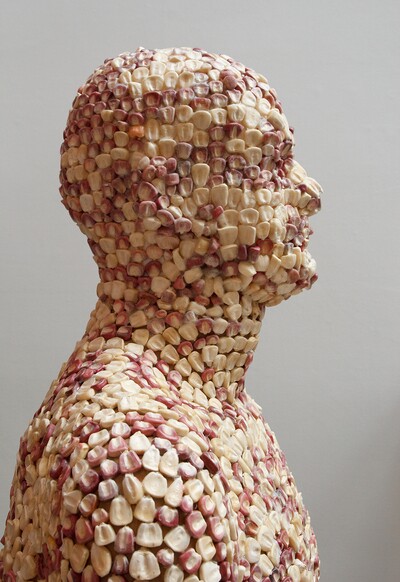 Detail of Corn Man | Courtesy of BC Space PST LALA Talking to Action