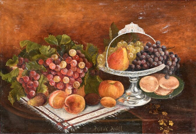 Pauline Powell Burns, "Untitled Still Life," c. 1890, oil on canvas