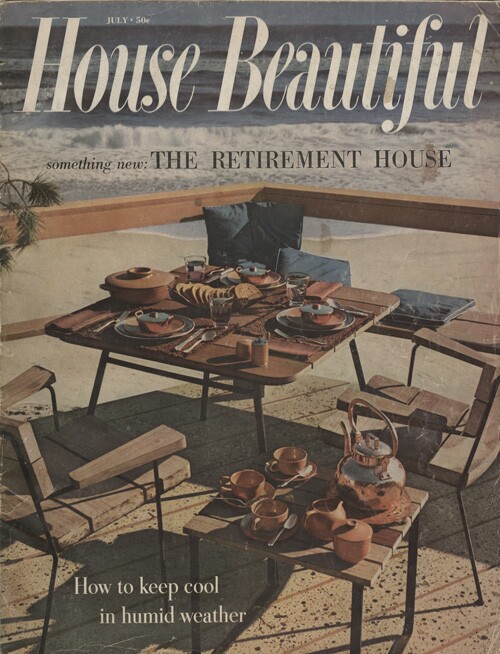 House Beautiful cover with Heath dinnerware | Courtesy of the Environmental Design Archives at UC Berkeley