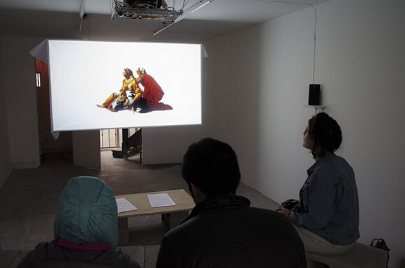 Now on view is an exhibition of video work analyzing themes of duplicity, juxtaposition, mimesis, and the incongruences of popular semantics.