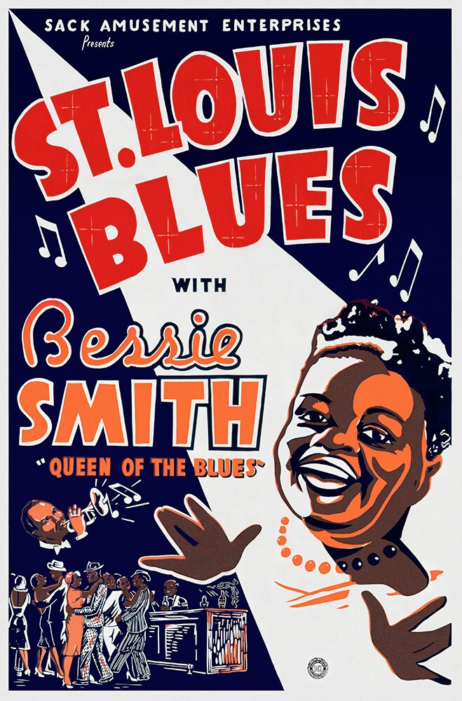 Film poster for "St. Louis Blues," 1929, 27 x 41” | from the Separate Cinema Archive; courtesy of the Lucas Museum of Narrative Art