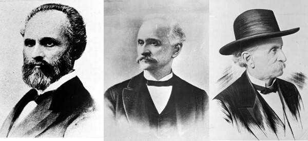 Portraits of Elias Jackson Baldwin through the years. Images: Los Angeles Public Library