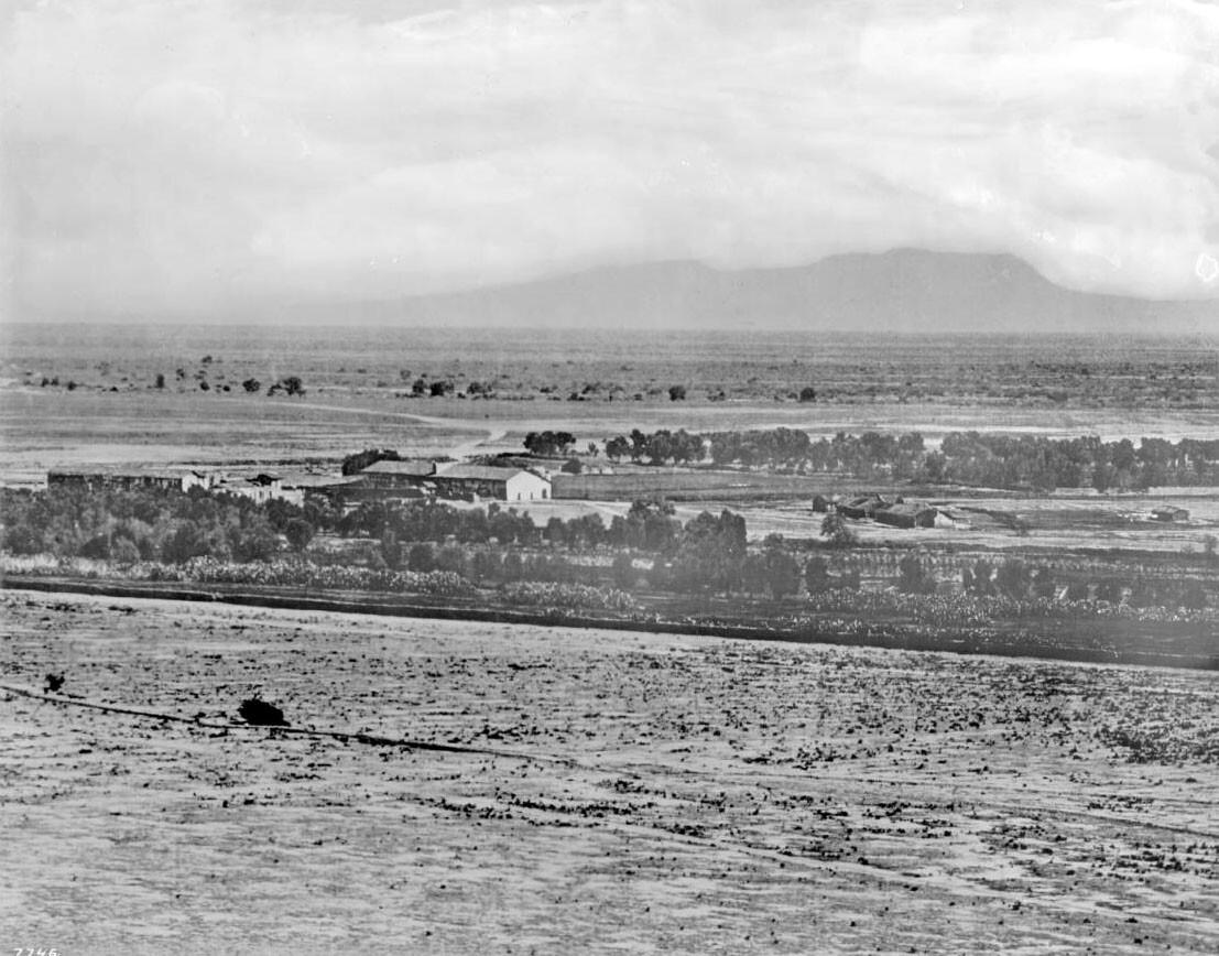 The San Fernando Valley and Mission San Fernando circa 1875. Courtesy of the Title Insurance and Trust, and C.C. Pierce Photography Collection, USC Libraries.