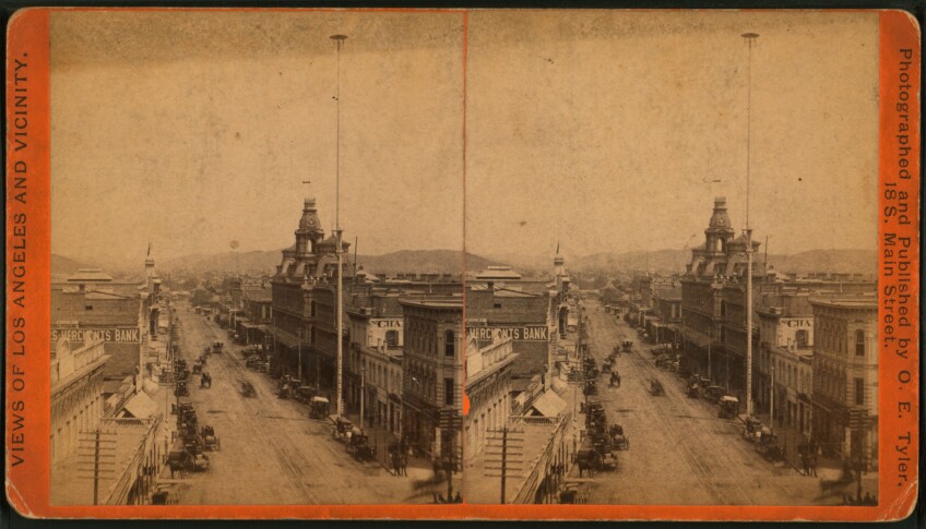 Main Street north from Temple Block, Los Angeles, Cal.