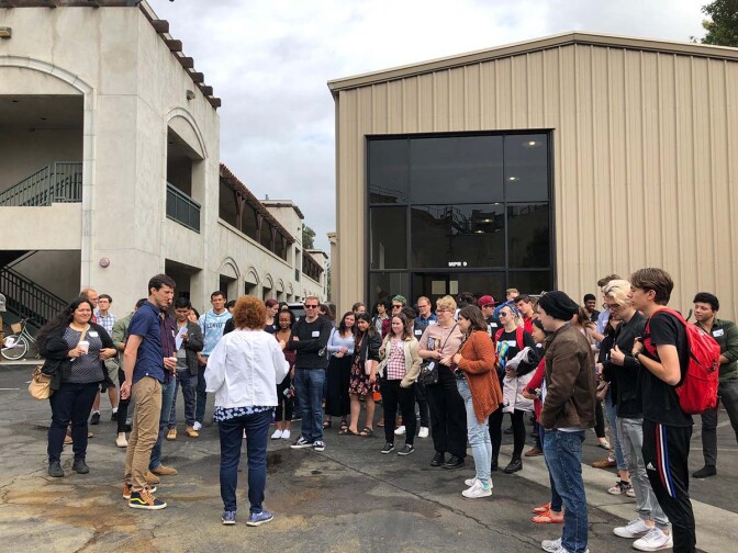 "Fine Cut" students get a tour of the CBS lot | Image from "Fine Cut Student Workshop"