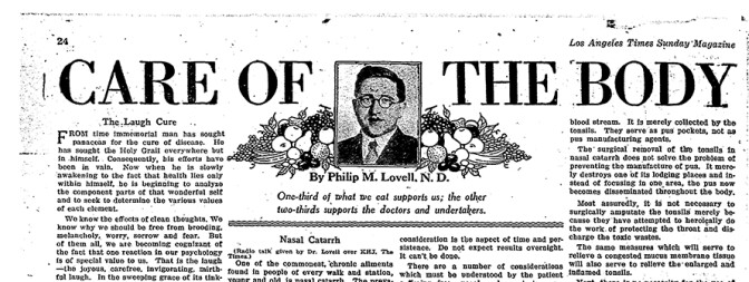 Philip Lovell's author photo published April 4, 1926 | The Los Angeles Times Historical Archive
