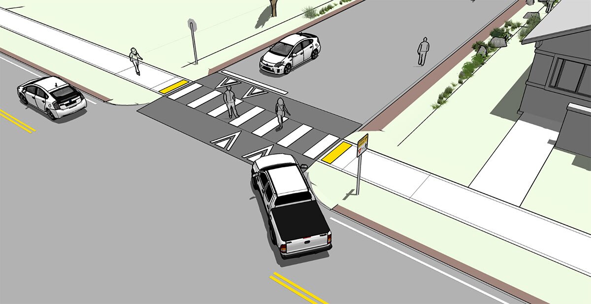 NDSC Pedestrian Raised Crosswalk Altaplanning Render
