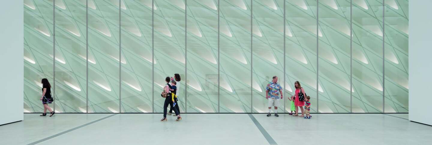 The Broad museum's third-floor galleries with skylights and interior veil | Iwan Baan, courtesy of The Broad and Diller Scofidio + Renfro
