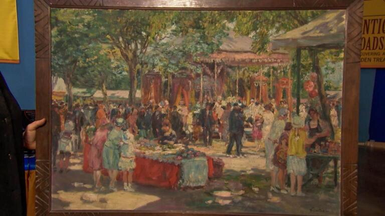 Appraisal: Louis Floutier Oil Painting, ca. 1920