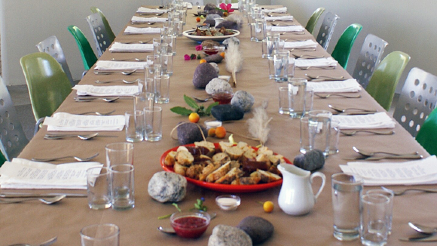 Artists+Institutions Summer Salon Series, 2012. Table setting by Notch. Photo Courtesy Mak Center