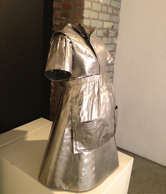 Beatriz Cortez, "Armor for Rufina Amaya," steel, 2014.