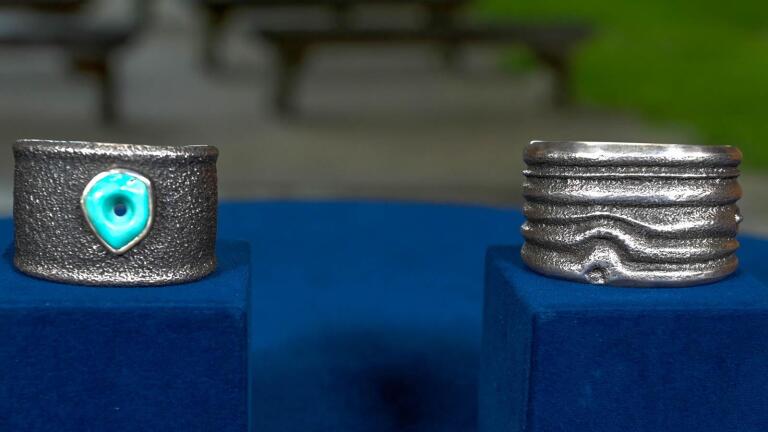 Appraisal: 1970 Charles Loloma Sterling Silver Bracelets