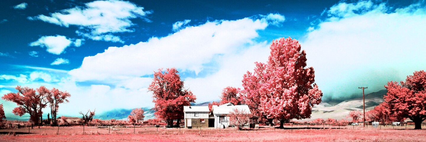 Boarded-Up Farm House - Color/Infrared Exposure - Bishop, CA - 2016 | Osceola Refetoff