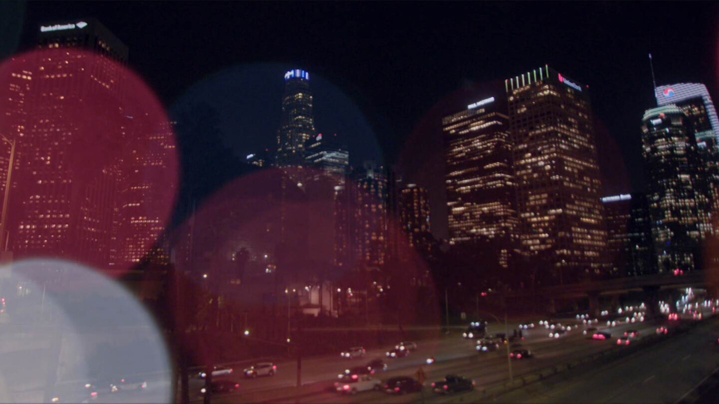 Los Angeles skyline with bokeh | Still from "Nightshift"