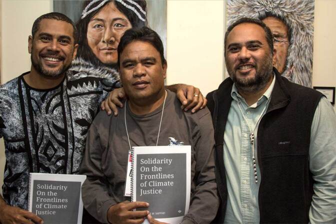 Members of the First Peoples’ Convening on Climate Forced Displacement, which took place in October 2018. | Rob Stapleton, Creative Commons