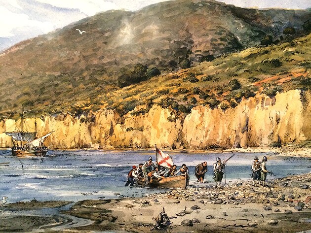 Cabrillo-San-Diego-Bay-arrival-painting