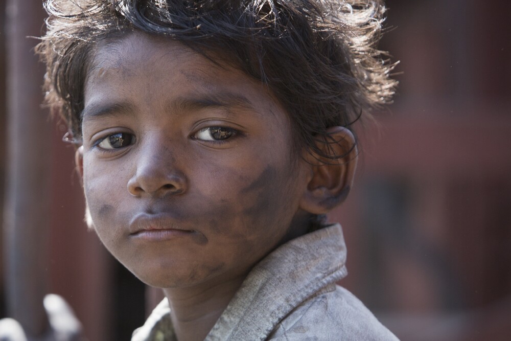 Sunny Pawar (as a young Saroo Bierley) in the film "Lion."