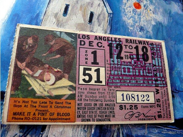 A 1943 L.A. Railway ticket