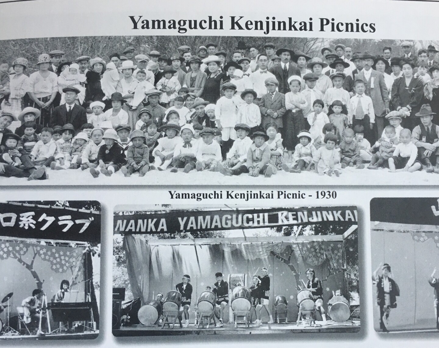 Yamaguchi Kenjinkai Picnics excerpted from the centennial book published by the Nanka Yamaguchi Kenjinkai, 1905-2005