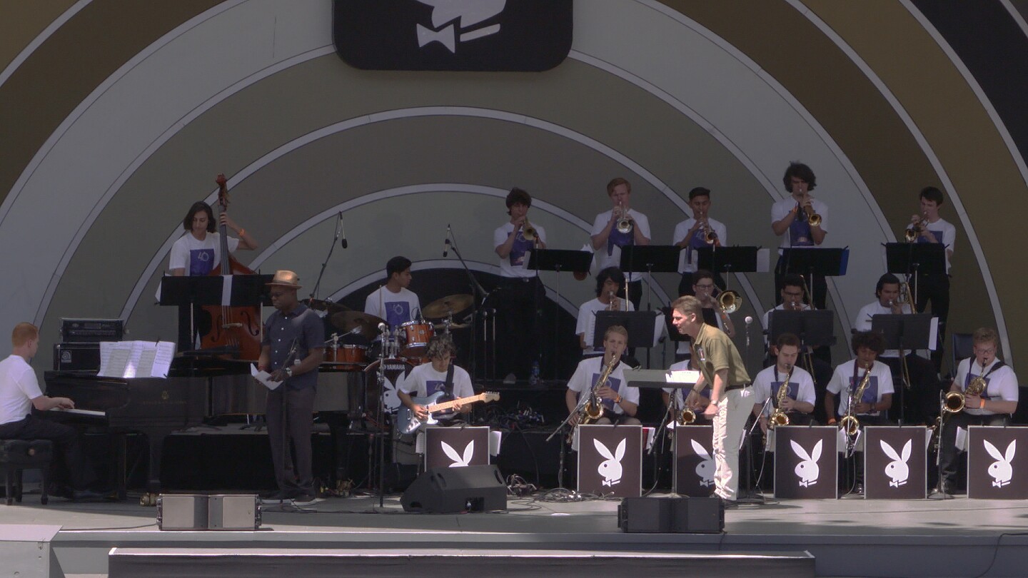 All City Jazz Band Members on Stage at the Playboy Jazz Festival