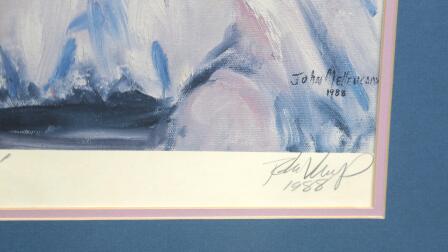 Appraisal: 1988 & 1989 John Mellencamp Print & Oil Painting