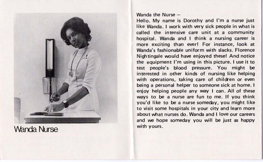 Catalog for the Wanda doll showcasing her career as a nurse | Courtesy of Billie Green