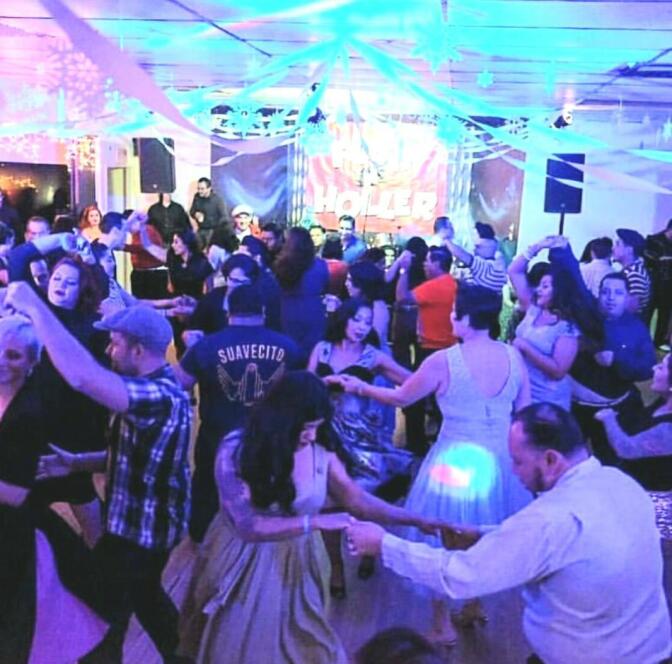 A rockabilly party held at the American Legion Hall Post #465.