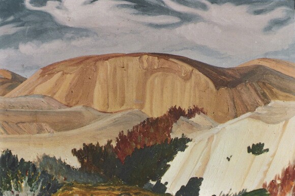 Dunite artist Elwood Decker painted this landscape of the Oceano Dunes in the 1940s. | Photo by Norm Hammond, courtesy of Hazel Haddox.