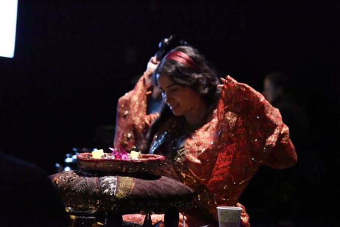 Marjan K. Vayghan Vayghan performing at “The Art of Performance in Irvine It’s Your Party"