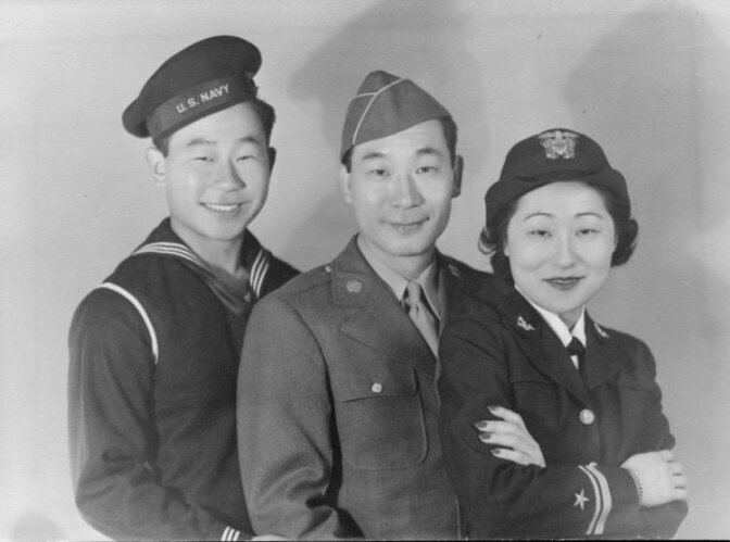 Ahn siblings during World War II