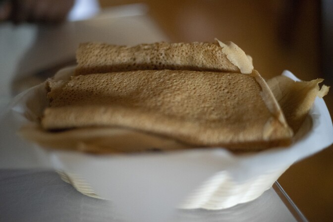 Injera served at a restaurant I Comfort Azubuko