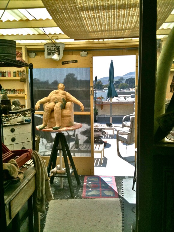 Looking out on Elle-jé's studio.