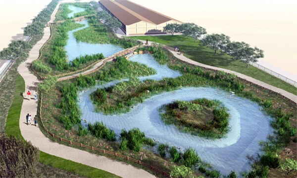 A rendering of how the South Los Angeles Wetlands Nature Park will be eventually realized I Image courtesy of City of Los Angeles Stormwater Program